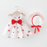 Baby Girls Dresses With Hat 2pcs Clothes Sets - Yrvan-Shop