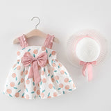 Baby Girls Dresses With Hat 2pcs Clothes Sets - Yrvan-Shop