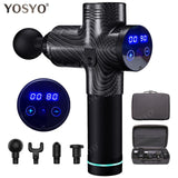 LCD Display Massage Gun Deep Muscle Massager Muscle Pain Body Massage Exercising  Relaxation Slimming Shaping Pain Relief - Yrvan-Shop