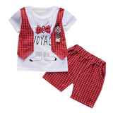 Toddler Baby Boys Gentleman Bow T-shirt Tops Shorts Pants Outfits Clothes Set kids dresses for boys conjunto menino toddler boy - Yrvan-Shop