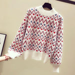 Women Autumn Winter Loose Rope Knit Sweater - Yrvan-Shop