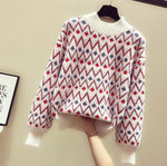 Women Autumn Winter Loose Rope Knit Sweater - Yrvan-Shop