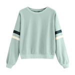 Womens Autumn Long Sleeve Pullover Tops Round Neck Casual - Yrvan-Shop