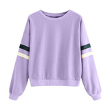 Womens Autumn Long Sleeve Pullover Tops Round Neck Casual - Yrvan-Shop