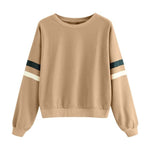 Womens Autumn Long Sleeve Pullover Tops Round Neck Casual - Yrvan-Shop