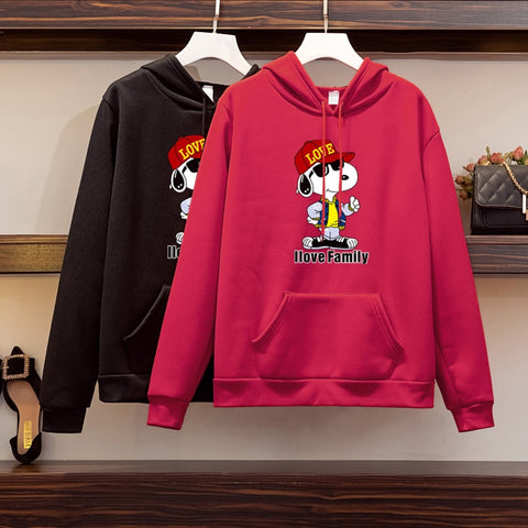 Women Cute Cartoon Hoodies For Autumn Winter Long Sleeve Casual = - Yrvan-Shop