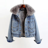 Women's Short Jacket Winter Korean Real Fur - Yrvan-Shop