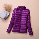 Winter Jacket Women Spring Short Bomber Ultra Thin - Yrvan-Shop