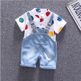 Bibicola summer baby boys clothing sets children boys tops+pants 2 pcs suits kids gentleman casual clothes boys tracksuits set - Yrvan-Shop