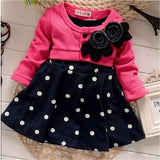 Baby Girls Dress Casual Kids Autumn Girl Clothes Polka Dots Dress - Yrvan-Shop