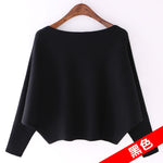 Women Off shoulder sexy elastic knitting pullover sweater - Yrvan-Shop