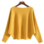 Women Off shoulder sexy elastic knitting pullover sweater - Yrvan-Shop