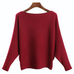 Women Off shoulder sexy elastic knitting pullover sweater - Yrvan-Shop