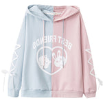 Pink White Black Kawaii Rabbit Hoodies For Women - Yrvan-Shop