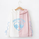 Pink White Black Kawaii Rabbit Hoodies For Women - Yrvan-Shop