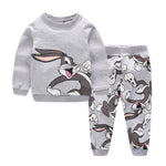 Children Winter Clothes Baby Boys Cartoon Clothing Sets Cute Rabbit Printed Warm Sweatsets for Baby Boys Girls Kids Clothes - Yrvan-Shop