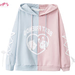 Pink White Black Kawaii Rabbit Hoodies For Women - Yrvan-Shop