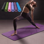 1830*610*6mm TPE Yoga Mat with Position Line Non Slip Carpet Mat For Beginner Environmental Fitness Gymnastics Mats - Yrvan-Shop