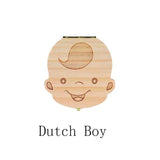 Spanish English Dutch Portugal French Russia  Baby Wood Tooth Box Organizer Milk Teeth Storage Collect Teeth Umbilica Save Gifts - Yrvan-Shop