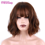 MISS WIG Short Water Wave Synthetic Hair 8Colors - Yrvan-Shop