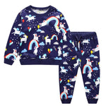 Children Winter Clothes Baby Boys Cartoon Clothing Sets Cute Rabbit Printed Warm Sweatsets for Baby Boys Girls Kids Clothes - Yrvan-Shop