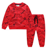 Children Winter Clothes Baby Boys Cartoon Clothing Sets Cute Rabbit Printed Warm Sweatsets for Baby Boys Girls Kids Clothes - Yrvan-Shop